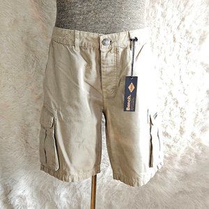 Bench Men's 100% Cotton Stone Beige Achilles Cargo Shorts Size XL